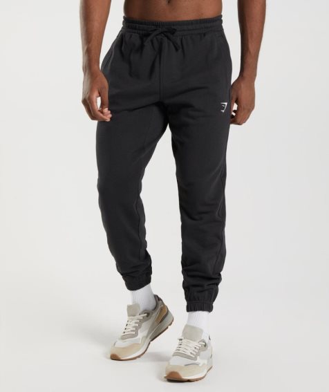 Men's Gymshark Essential Oversized Jogger Black | CA 3A071N